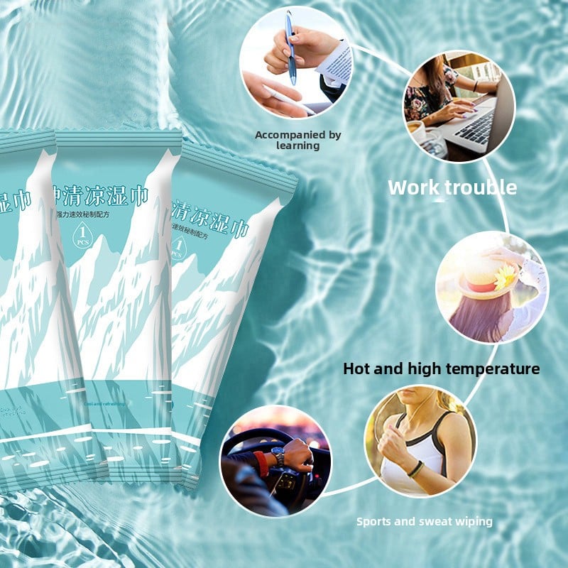 Refreshing and cooling wet wipes