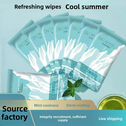 Refreshing and cooling wet wipes