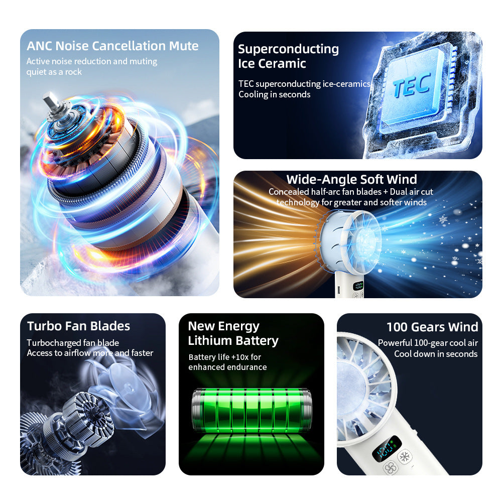 Refrigeration handheld fan