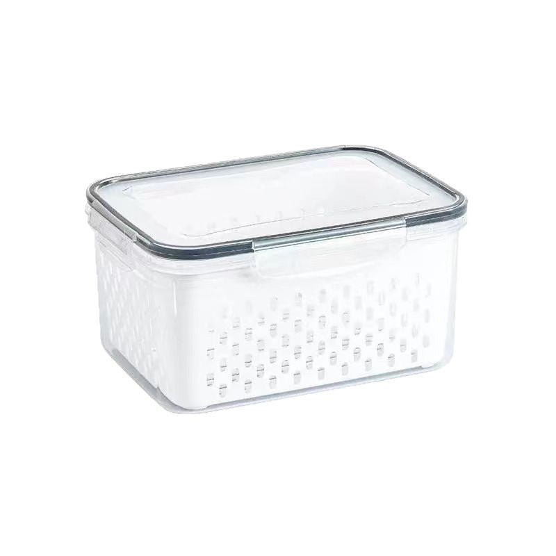 Refrigerator Food Preservation Container with Drain Basket