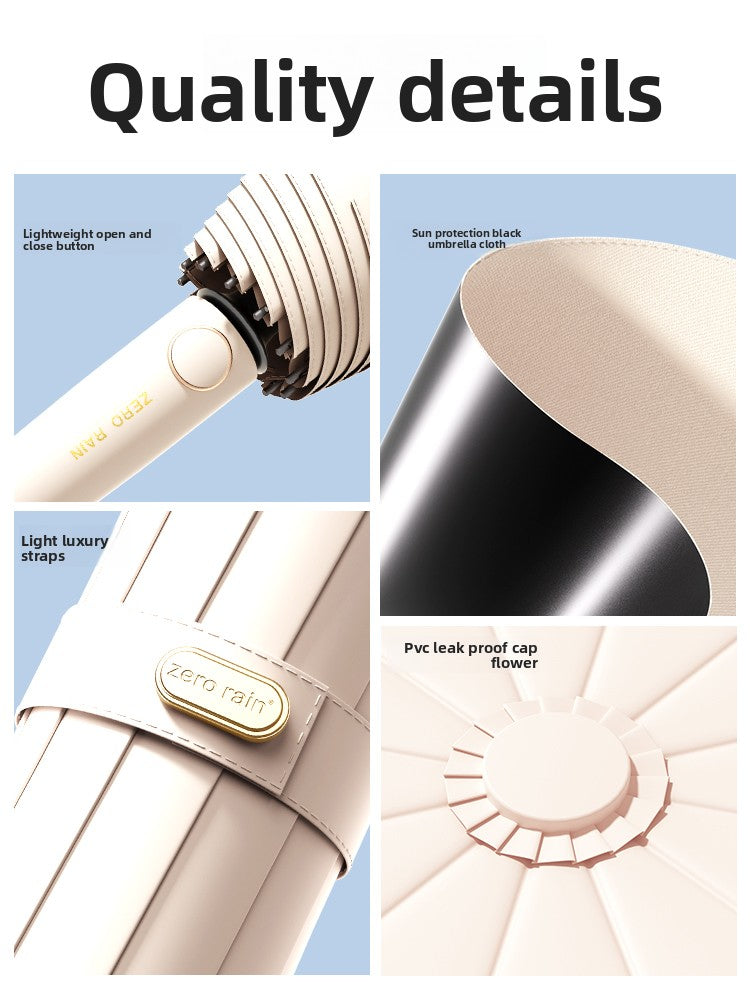 Reinforced Automatic Umbrella with Sun and Rain Protection