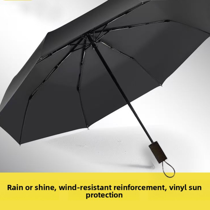 Reinforced Automatic Umbrella with Sun and Rain Protection