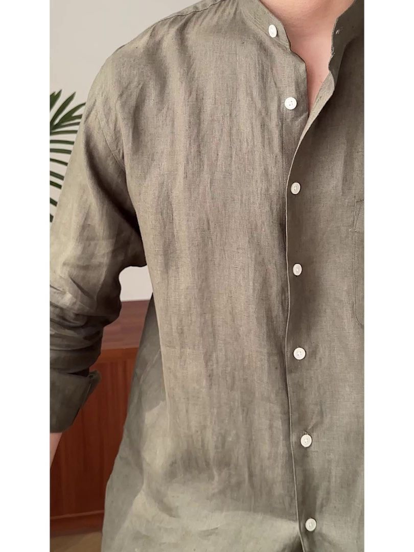 Relaxed and breathable linen long-sleeve shirt