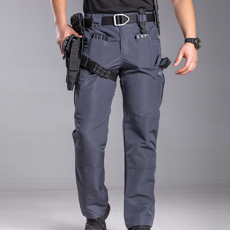 Relaxed-fit utility pants with multiple pockets