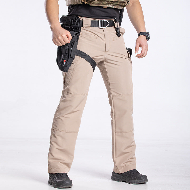 Relaxed-fit utility pants with multiple pockets