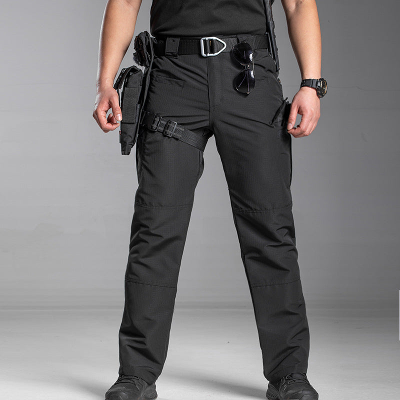 Relaxed-fit utility pants with multiple pockets