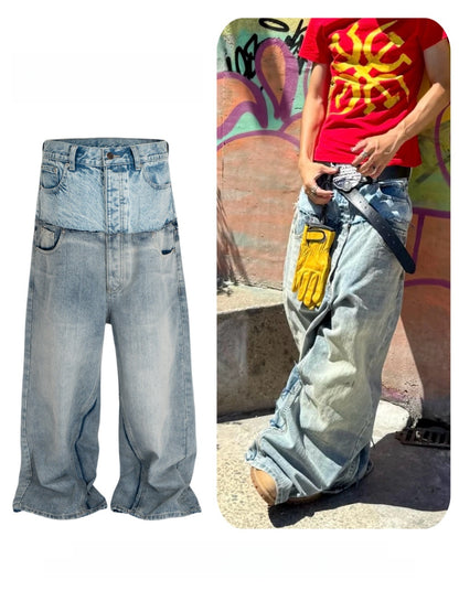 Relaxed-fit wide-leg jeans