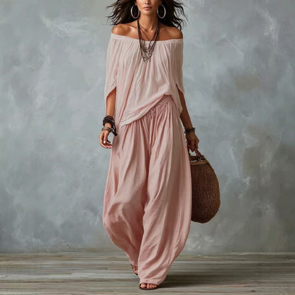 Relaxed wide-leg pants