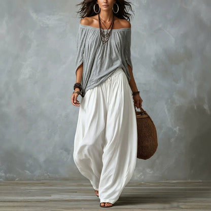 Relaxed wide-leg pants