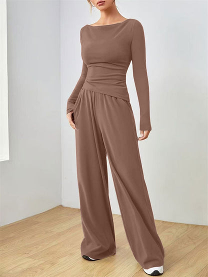 Relaxed Wide-leg Pants Suit