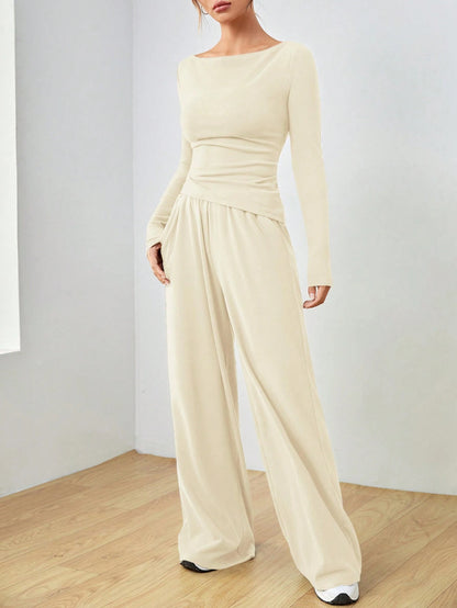 Relaxed Wide-leg Pants Suit