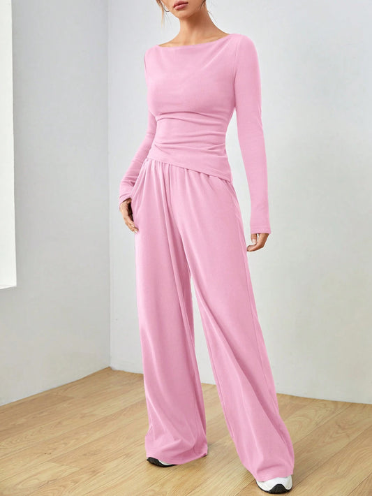 Relaxed Wide-leg Pants Suit