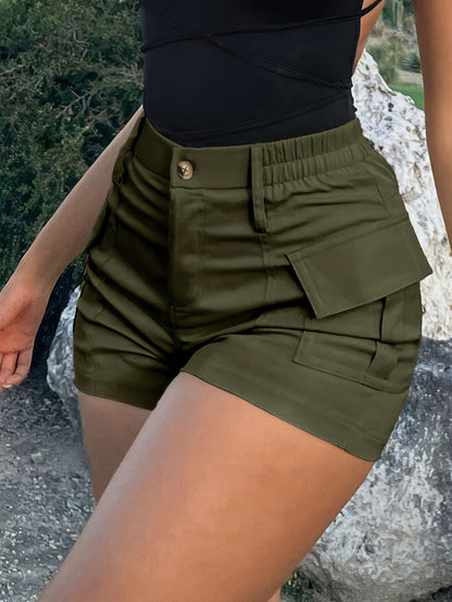 Relaxing high-waisted button-down work pants