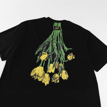 Relief-printed short-sleeved T-shirt