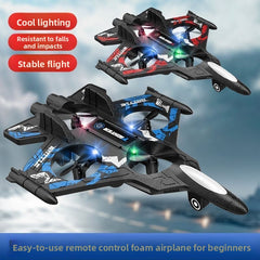Blue foam airplane