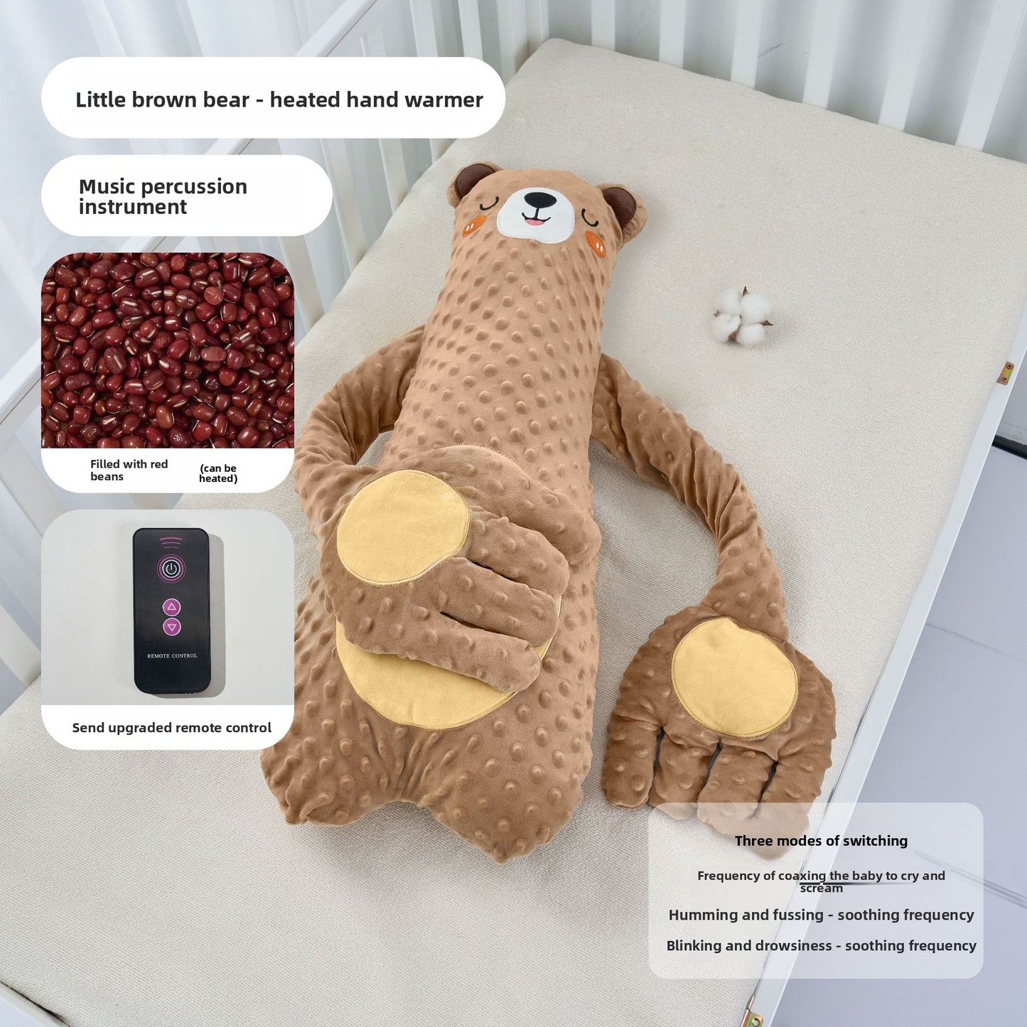 Remote Control Baby Soothing Pillow with Patting and Lullaby
