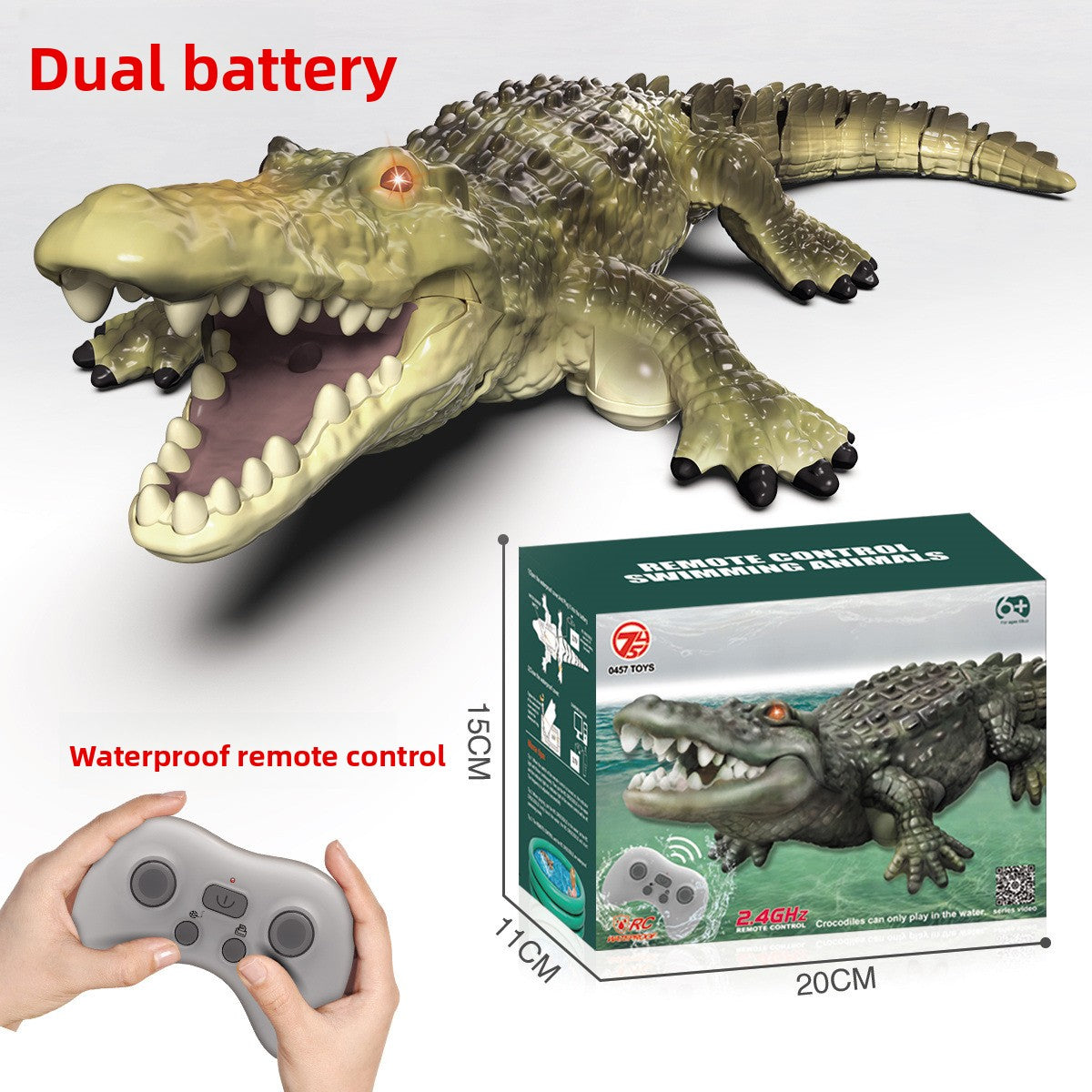 Remote Control Bionic Shark Toy with Spray Function