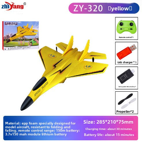 Remote Control Foam Glider Aircraft with Luminous Features