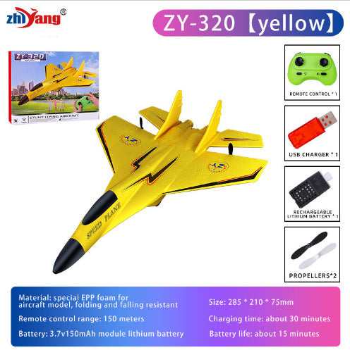 Remote Control Foam Glider Aircraft with Luminous Features