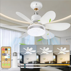 40W Crystal Cover 6-Blade White Remo