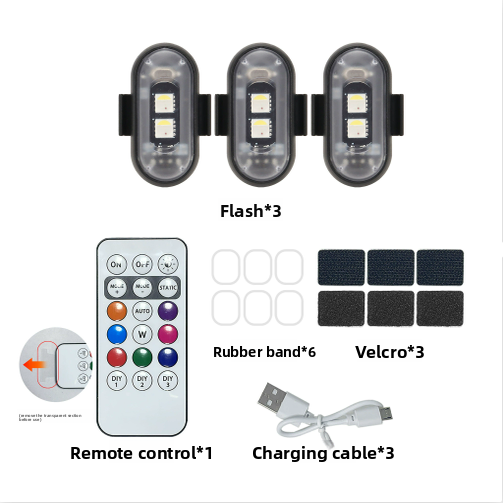 Remote Control LED Multicolor Aircraft Warning Light