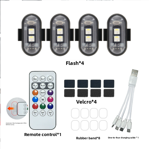 Remote Control LED Multicolor Aircraft Warning Light
