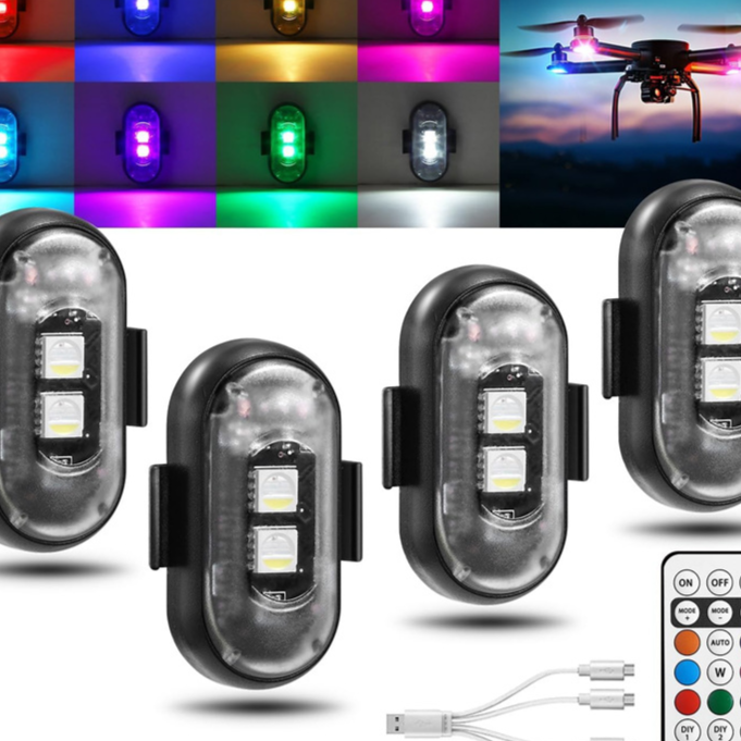 Remote Control LED Strobe Warning Light with USB Charging