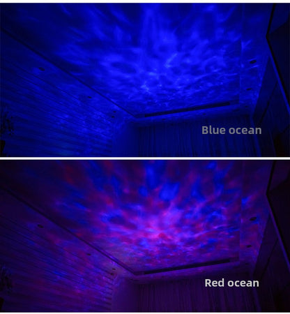 Remote Control Music Ocean Projector Night Light