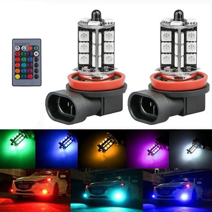 Remote Control RGB LED Car Fog Lights