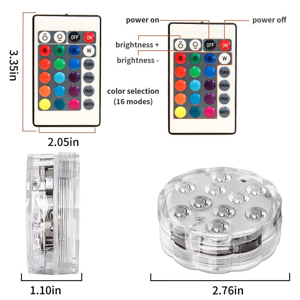 Remote Control Submersible LED Lights for Aquarium and Pool