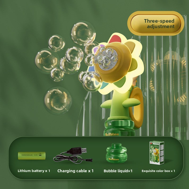 Remote Control Sunflower Bubble Machine