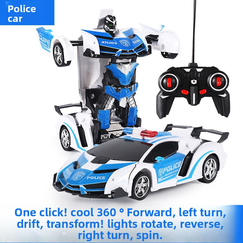 Remote Control Transforming Toy Car with LED Lights