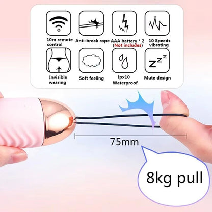 Remote Control Vibrator with Heating and Multi-Speed Modes