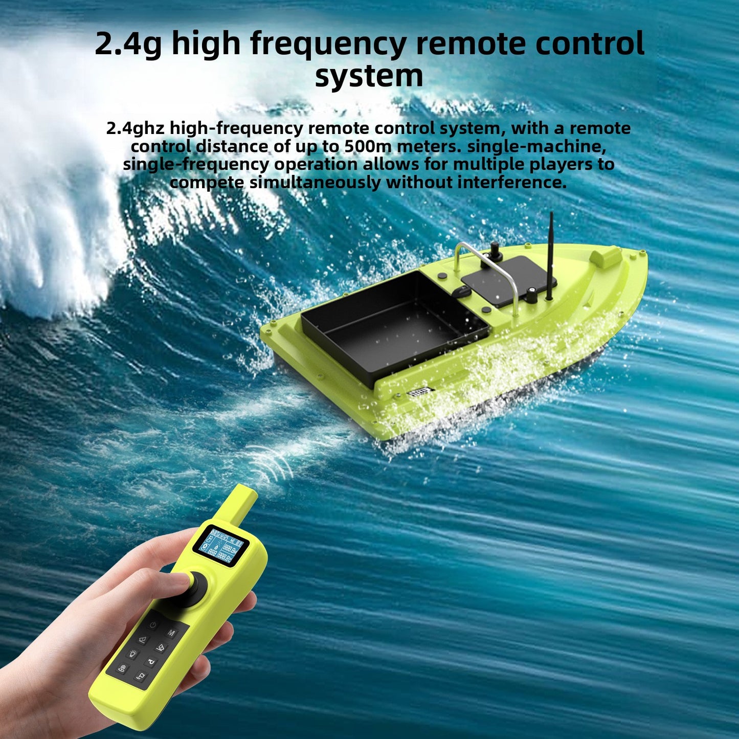 Remote-controlled bait boat