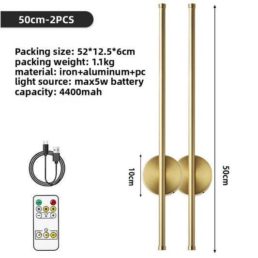 Remote-controlled dimmable wireless wall lamp