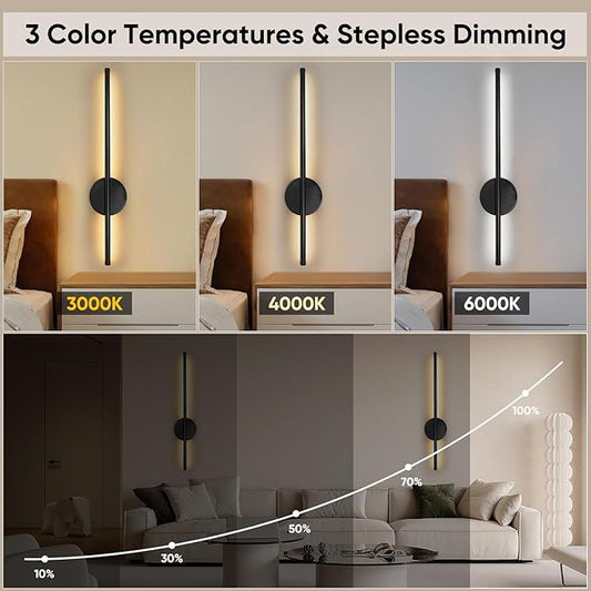 Remote-controlled dimmable wireless wall lamp