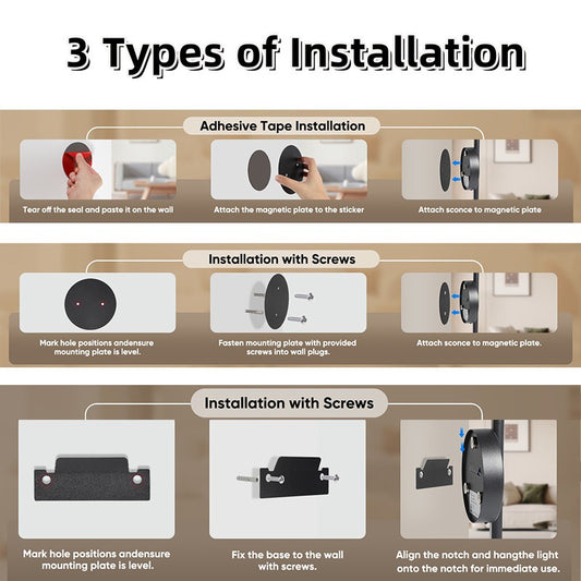 Remote-controlled dimmable wireless wall lamp