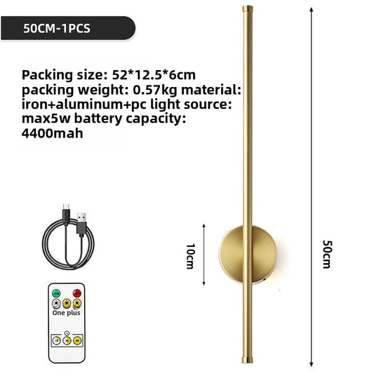 Remote-controlled dimmable wireless wall lamp