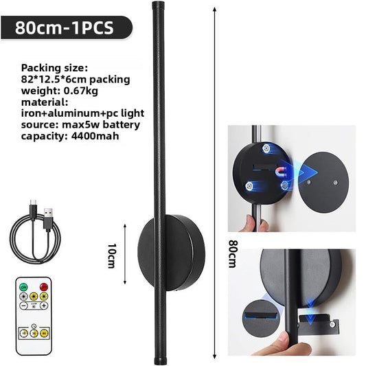 Remote-controlled dimmable wireless wall lamp