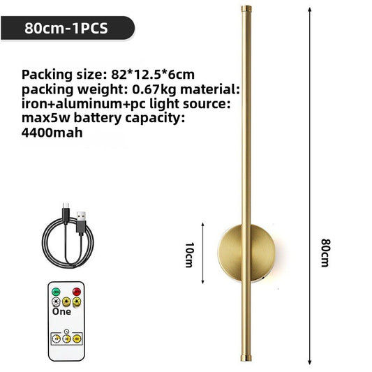 Remote-controlled dimmable wireless wall lamp