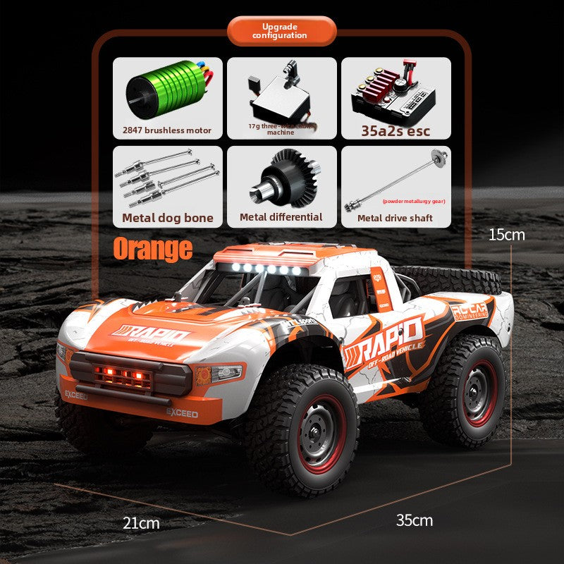 Remote-controlled off-road racing car model