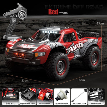 Remote-controlled off-road racing car model