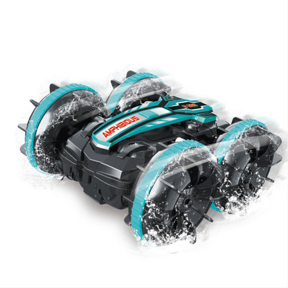 Remote-controlled stunt amphibious vehicle