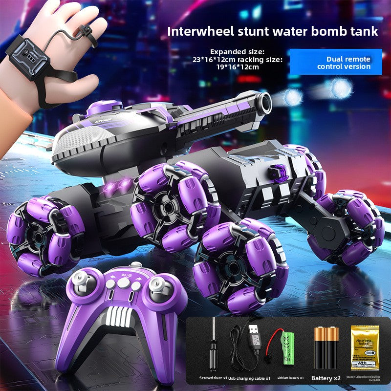 Remote-controlled water bomb tank