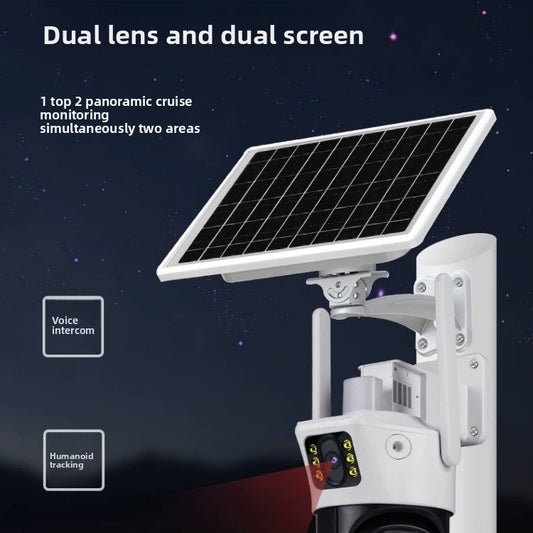 remote dual lens outdoor 4G solar monitoring