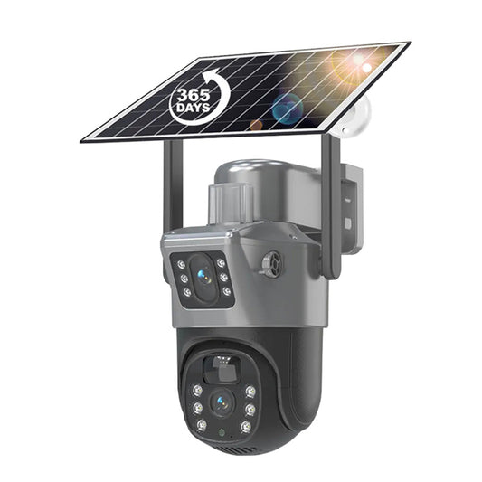 remote dual lens outdoor 4G solar monitoring
