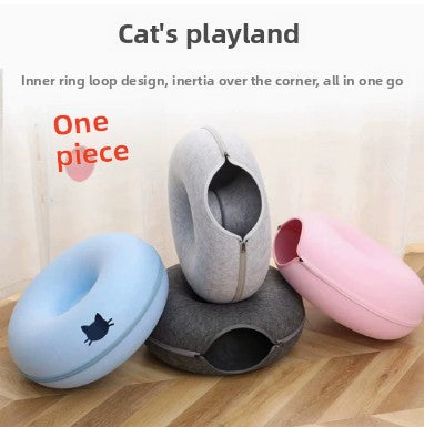 Removable-cleaning felt cat bed