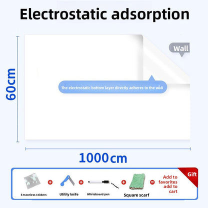 Removable Electrostatic Whiteboard Wall Sticker for Writing and Drawing