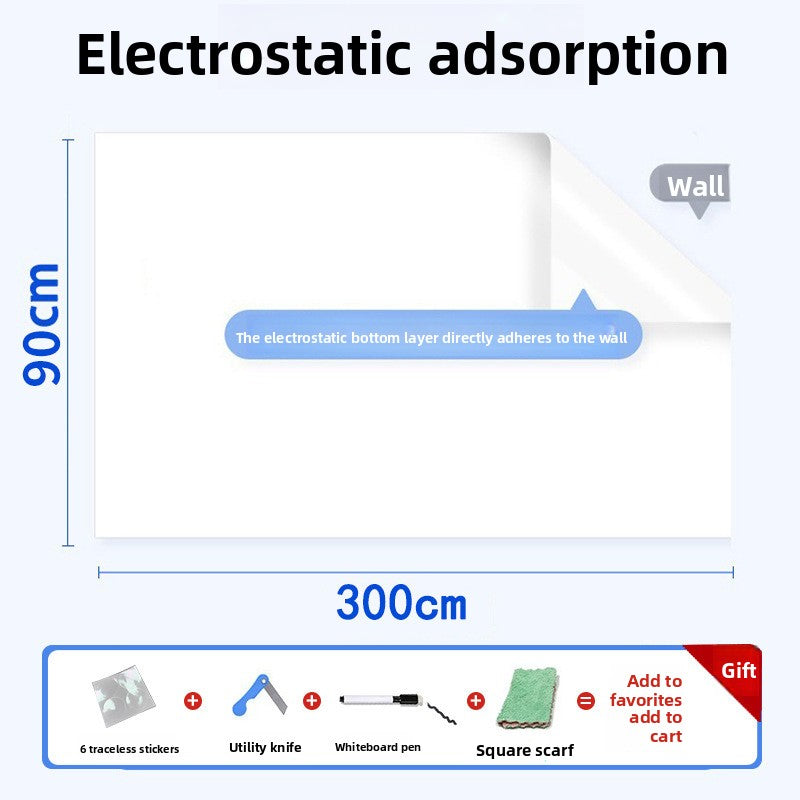 Removable Electrostatic Whiteboard Wall Sticker for Writing and Drawing