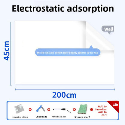 Removable Electrostatic Whiteboard Wall Sticker for Writing and Drawing